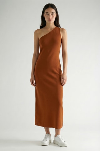 Abito asimmetrico - Marrone