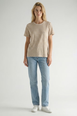 T-shirt in lino - Beige