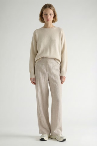 Pantaloni a vita alta - Beige