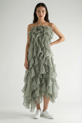 Abito bustier - Verde