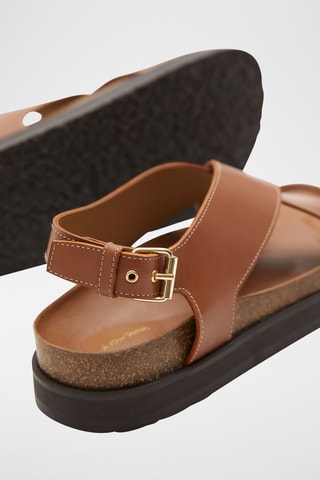 Sandali in pelle - Marrone