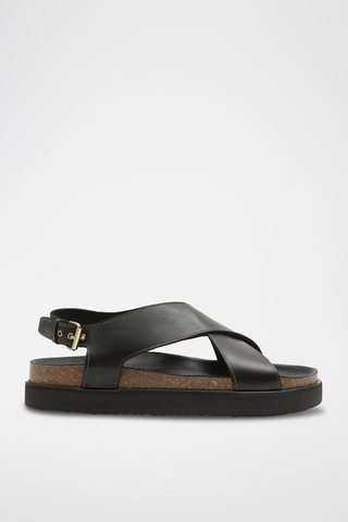 Sandali in pelle - Nero
