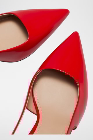 Décolleté in pelle verniciata - Rosso