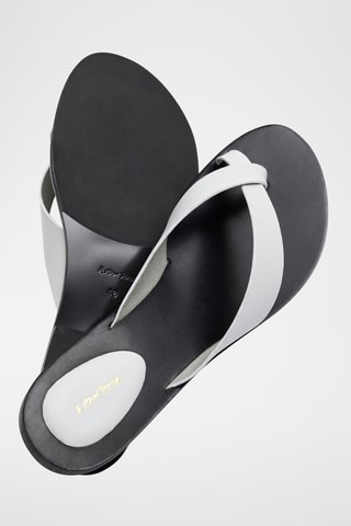 Sandali in pelle - Bianco e nero