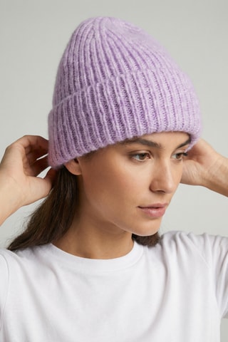 Berretto in lana e mohair - Viola