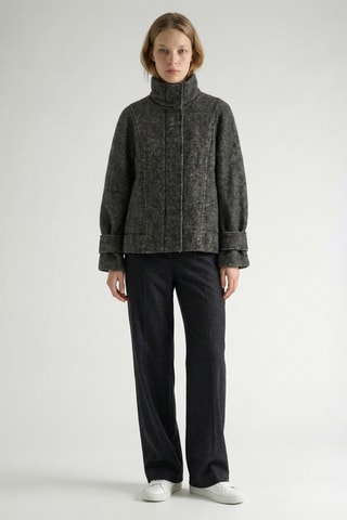 Giacca in lana e alpaca - Nero