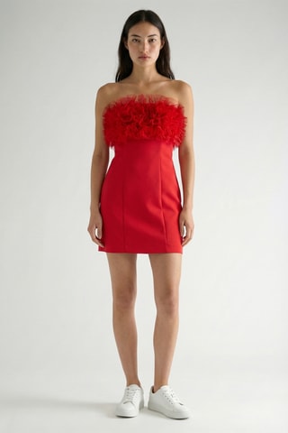 Abito bustier - Rosso