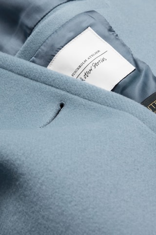 Cappotto oversize in lana - Azzurro