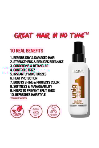 Maschera in spray senza risciacquo 10 benefici profumo cocco UniqOne™ - 150 ml