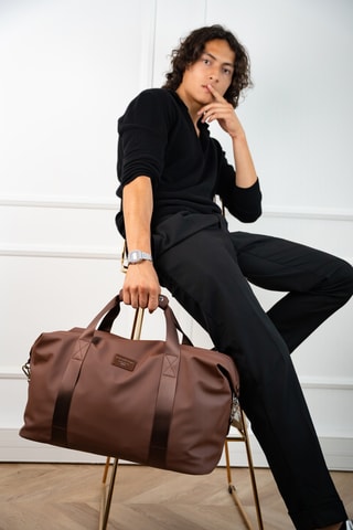 Borsone Qian - 48 cm - Marrone