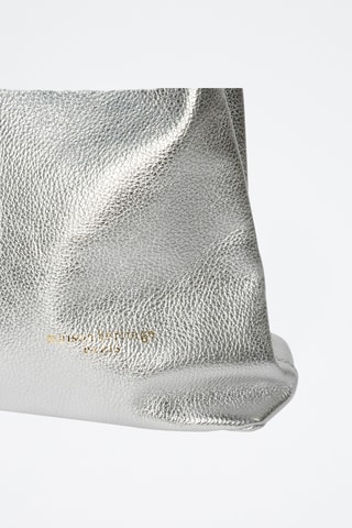 Borsa a spalla in pelle Tikki - Argentato