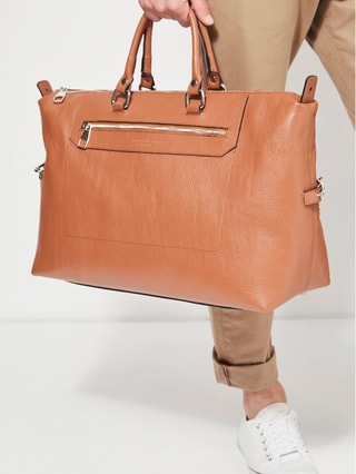 Borsone in pelle Diego - Cammello