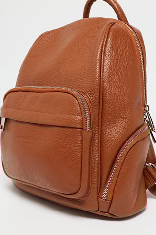 Zaino in pelle Basi - Cammello