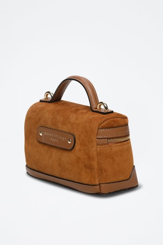 Borsa a tracolla in pelle scamosciata Simos Suede - Cammello