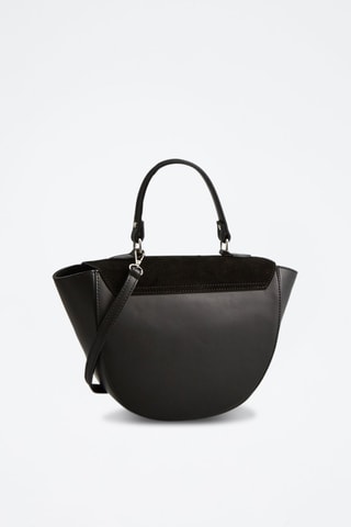 Borsa a mano in pelle Votti Suède - Nero