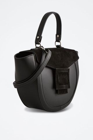 Borsa a mano in pelle Votti Suède - Nero