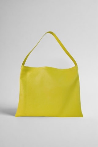 Mala de ombro em couro Ori - Amarelo