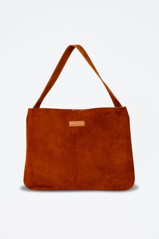 Borsa a spalla in pelle  scamosciata Ori - Marrone