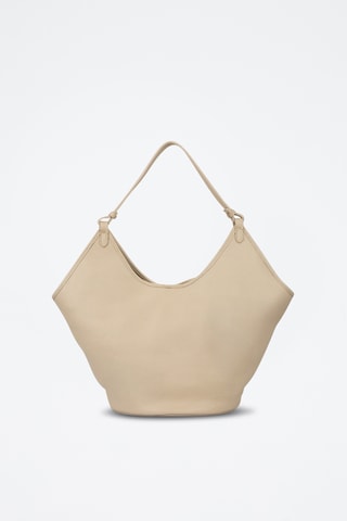 Borsa a spalla in pelle  Cedro - Beige
