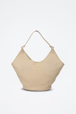 Borsa a spalla in pelle  Cedro - Beige