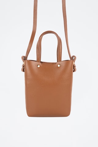 Borsa a tracolla in pelle  - Cammello