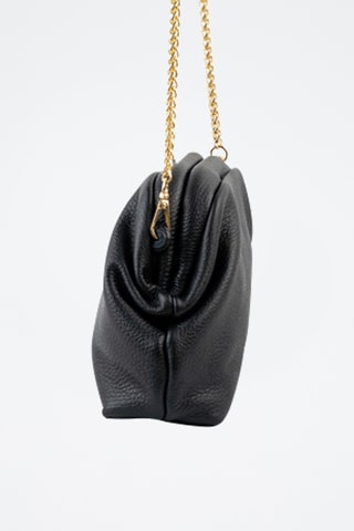 Borsa a tracolla in pelle  - Nero