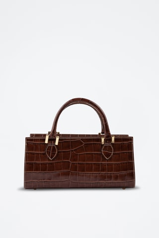 Borsa a mano in pelle  - Marrone