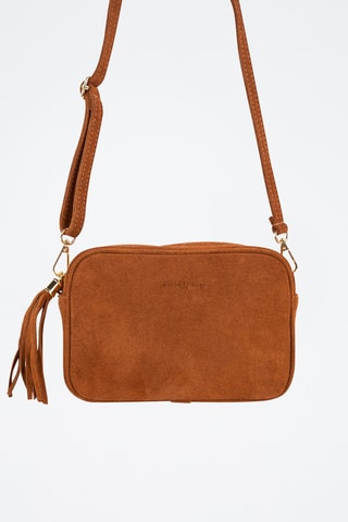 Borsa a tracolla in pelle scamosciata - Marrone