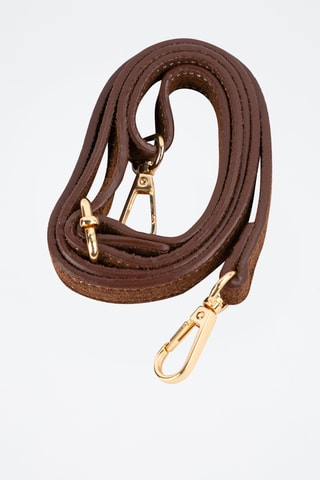 Borsa a spalla in pelle scamosciata  - Marrone