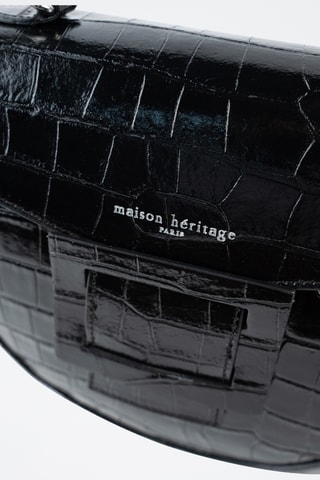 Borsa a mano in pelle - Nero