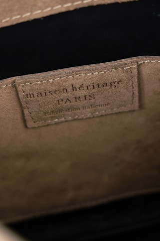 Borsa a spalla in pelle scamosciata  - Taupe