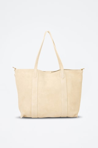 Shopping bag in pelle scamosciata Naya - Ecrù