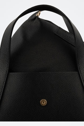 Borsa a mano e pochette in pelle Picea - Nero