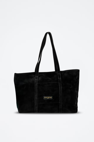 Shopping bag in pelle scamosciata Rise - Nero