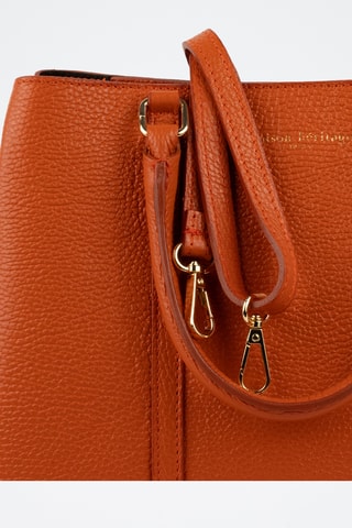 Borsa a mano in pelle Sauce - Arancione