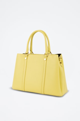 Borsa a mano in pelle Sauce - Giallo