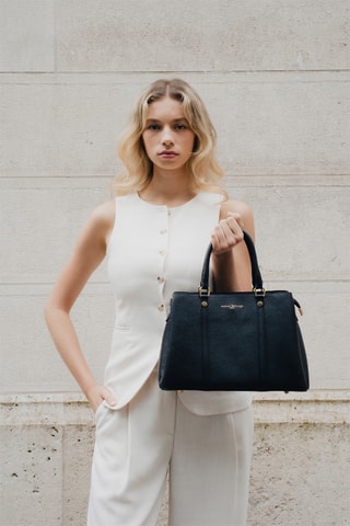 Borsa a mano in pelle Sauce - Nero