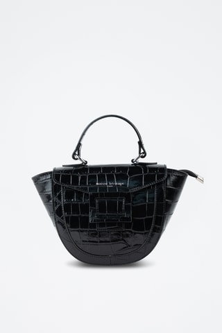 Borsa a mano in pelle  - Nero