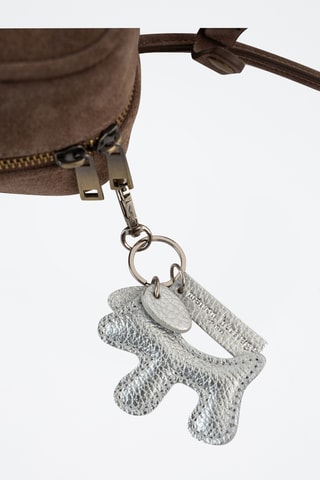 Borsa a mano in pelle  - Argentato