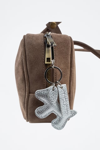 Borsa a mano in pelle  - Argentato