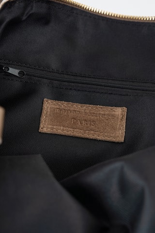 Borsa a mano in pelle scamosciata  - Taupe