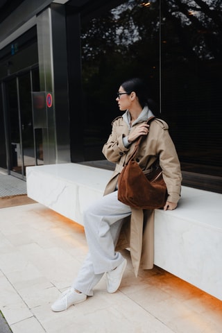 Borsa a tracolla in pelle Saya - Cammello