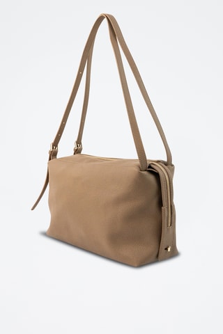 Borsa a spalla in pelle Toki - Taupe