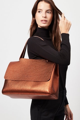 Borsa a mano in pelle Bage - Dorato