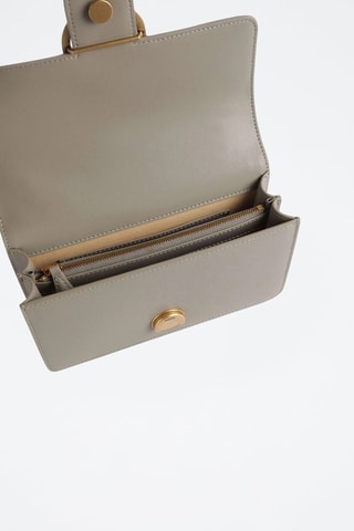 Leren Schoudertas Love One Mini - Taupe - 