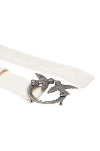 Kalfsleren Riem Wit - 