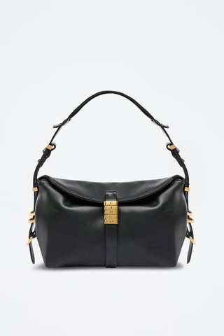 Leren Handtas Saddle Small - Zwart