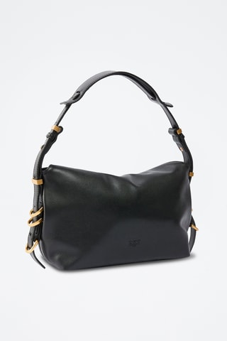 Leren Handtas Saddle Small - Zwart