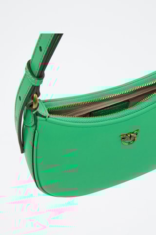 Leren Handtas Half Moon Baby - Groen