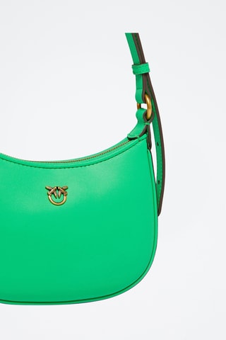 Leren Handtas Half Moon Baby - Groen